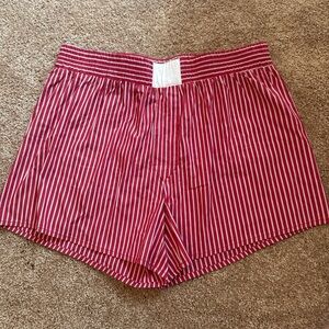 Red and White Striped Boxer Shorts